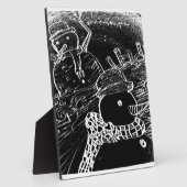 雪の男とYaieの黒いクリスマス フォトプラーク (側面)