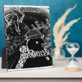 雪の男とYaieの黒いクリスマス フォトプラーク (側面)