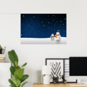 雪の男の子 ポスター (ホームオフィス)