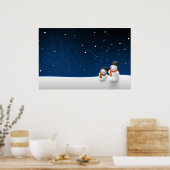 雪の男の子 ポスター (キッチン)