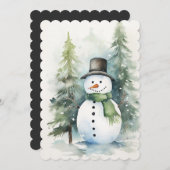 雪の男の祝クリスマス 招待状 (正面/裏面)