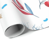 雪の男性クリスマスパターン ラッピングペーパー (ロールコーナー)