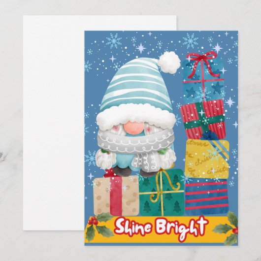 雪の男性 シーズンカード (正面/裏面)