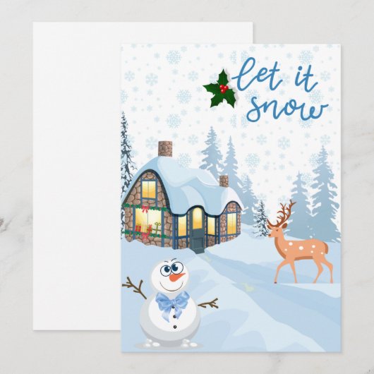 雪の男性 シーズンカード (正面/裏面)