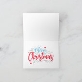 雪の町の風景と鹿 シーズンカード (内部)