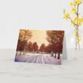 雪の痕跡 カード (黄色い花)