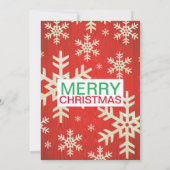 雪の白いクリスタル クリスマス ランチョン招待状 招待状 (裏面)