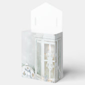 雪の白いクリスマスランタン フェイバーボックス (オープン)