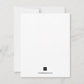 雪の白い冬の木の青い休日のサンキューカード ノートカード (裏面)