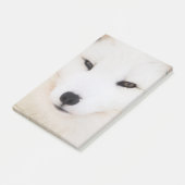 雪の白い北極キツネ ポストイット (アングル)