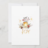 雪の白い松とスギの冬の結婚式の魔法 セーブザデート (裏面)