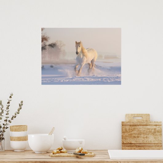 雪の白い馬 ポスター (キッチン)