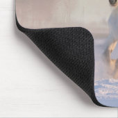 雪の白い馬 マウスパッド (コーナー)