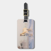 雪の白い馬 ラゲッジタグ (正面縦)