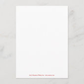 雪の白く赤いクリスマス夕食メニューテンプレートカード メニュー (裏面)