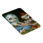 "雪の白とバラの赤"フレックス磁石 マグネット (右側)