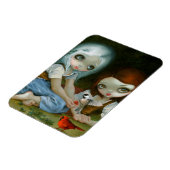 "雪の白とバラの赤"フレックス磁石 マグネット (左側)