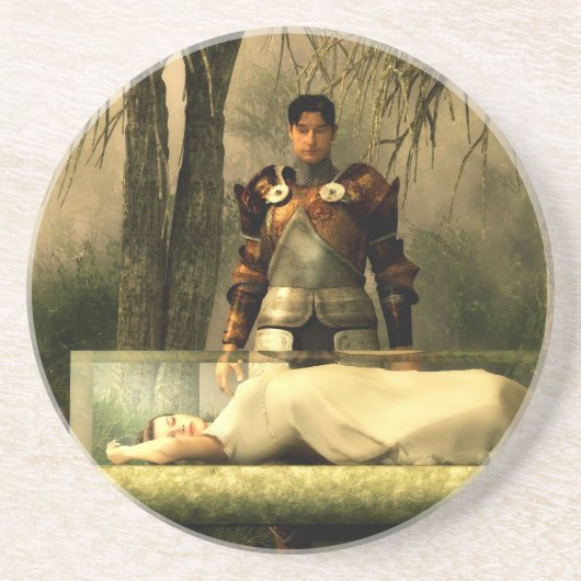 雪の白のガラス棺 コースター (正面)