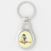 雪の白キーチェーン キーホルダー (正面)