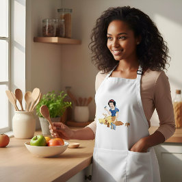 雪の白ロングエプロン ロングエプロン