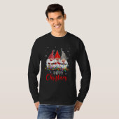 雪の白3人のこびとのいけないクリスマス Tシャツ (正面フル)