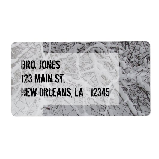 雪の白 ラベル (正面)