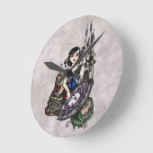 雪の白II ラウンド壁時計 (傾斜)