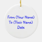 雪の相棒 セラミックオーナメント (裏面)