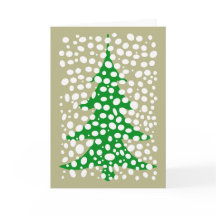 雪の砂漠のクリスマスツリーのホリデーカード