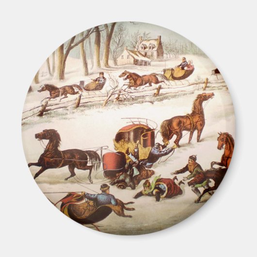 雪の磁石に落ちること マグネット (正面)