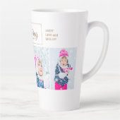 雪の祖父を通してダッシュイン4クリスマスフォト カフェラテマグ (右)