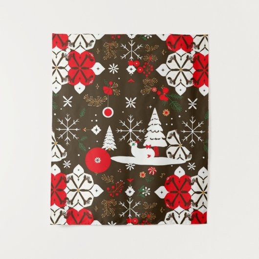 雪の祭典のパターン タペストリー (正面)