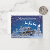 雪の秋ときクリスマス ノートカード (正面/裏面インサイチュ)