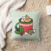 雪の秋ココアコールでウォームアップ – Winter Drink クッション (ブランケット)