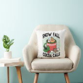 雪の秋ココアコールでウォームアップ – Winter Drink クッション (椅子)