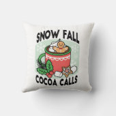 雪の秋ココアコールでウォームアップ – Winter Drink クッション (裏面)
