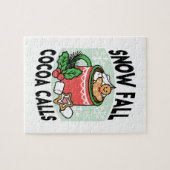 雪の秋ココアコールでウォームアップ – Winter Drink ジグソーパズル (横)