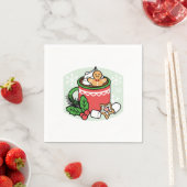 雪の秋ココアコールでウォームアップ – Winter Drink スタンダードカクテルナプキン (インサイチュ)