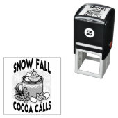 雪の秋ココアコールでウォームアップ – Winter Drink セルフインキングスタンプ (インサイチュ)
