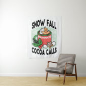 雪の秋ココアコールでウォームアップ – Winter Drink タペストリー (インサイチュ)