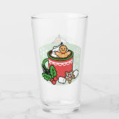 雪の秋ココアコールでウォームアップ – Winter Drink タンブラーグラス (裏面)