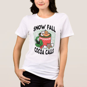 雪の秋ココアコールでウォームアップ – Winter Drink トライブレンドTシャツ