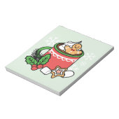 雪の秋ココアコールでウォームアップ – Winter Drink ノートパッド (回転)