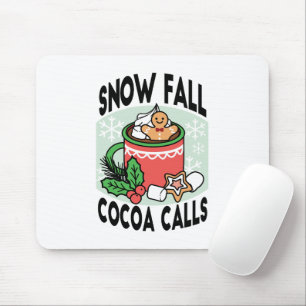雪の秋ココアコールでウォームアップ – Winter Drink マウスパッド