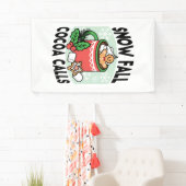 雪の秋ココアコールでウォームアップ – Winter Drink 横断幕 (インサイチュ)