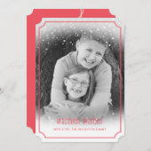 雪の秋暖かいウィッシュズホリデーフォトカード シーズンカード (正面/裏面)