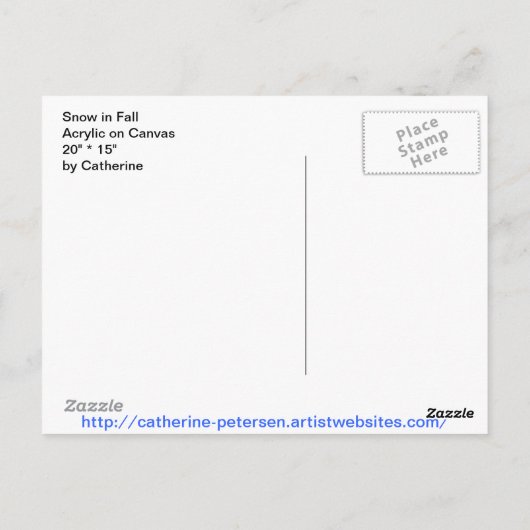 雪の秋 ポストカード (裏面)