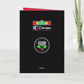 雪の空のクリスマスカードで鳩 カード (裏面)