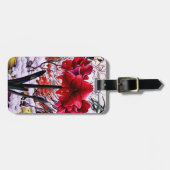 雪の窓によるアマリリス ラゲッジタグ (正面横)