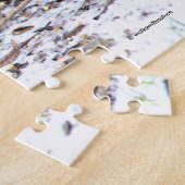 雪の素晴らし中で多様なツグミのソングバード ジグソーパズル (側面)